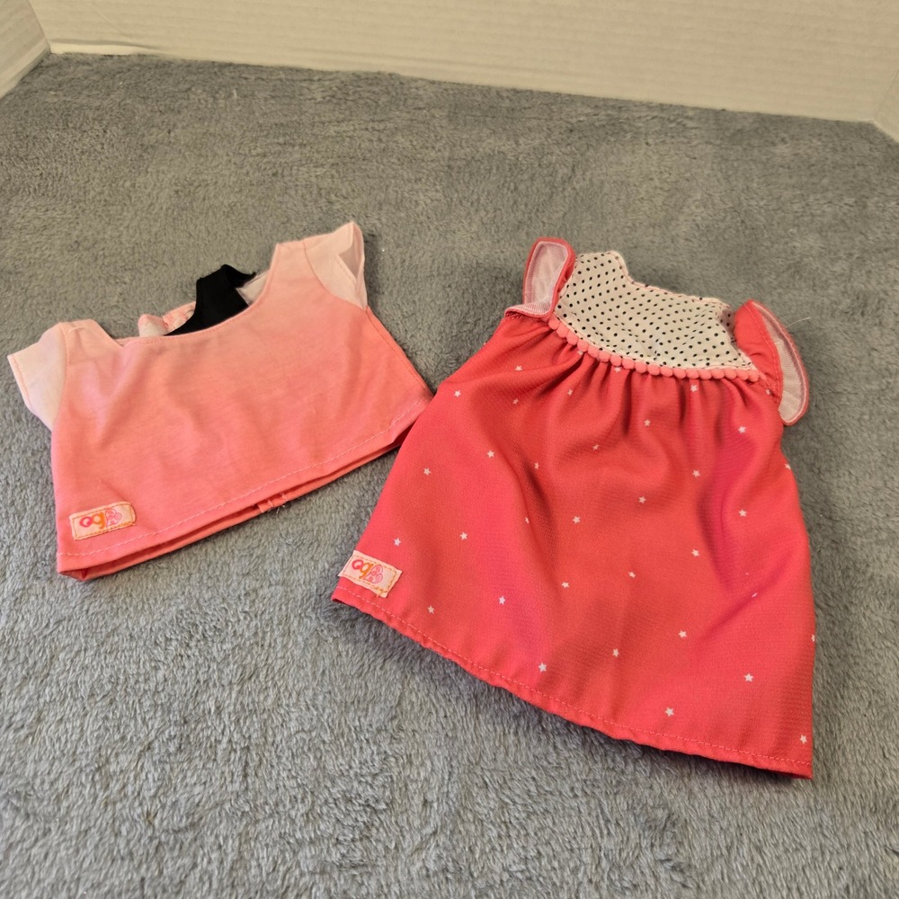 Our Generation 18 Inch Doll Clothes Pink Star Dress and Ombre Top Set